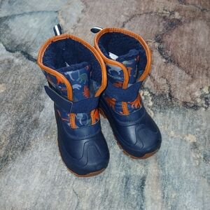 Kids Navy and Orange Boots
